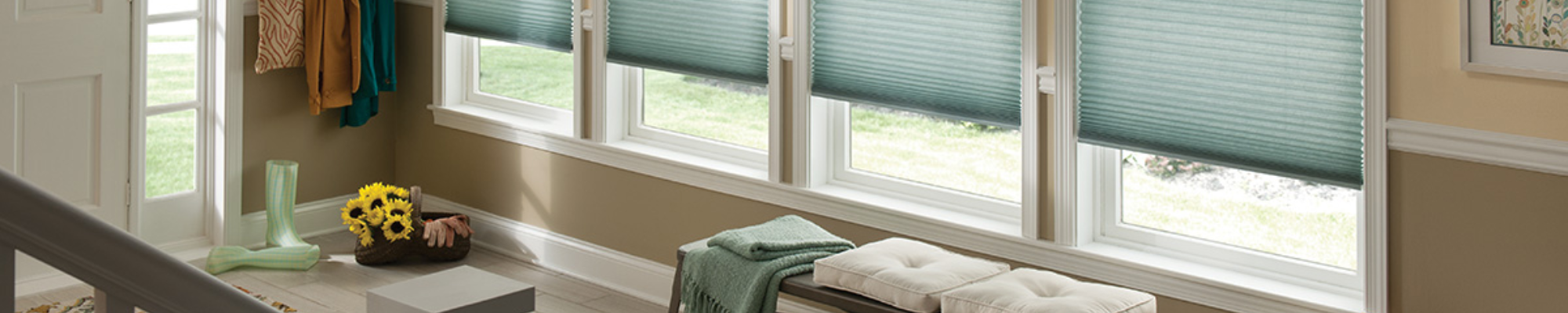 Living Room Windows With Blinds